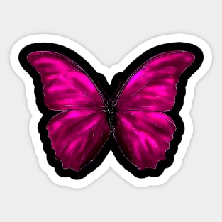 Pink butterfly Sticker